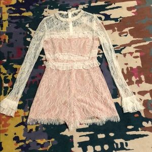 NWOT Alexis lace romper